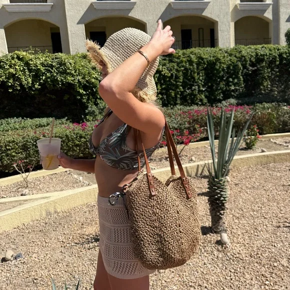 FINAL PRICE ❤️‍🔥 RAFFIA SUMMER BEACH BAG❤️‍🔥 NWT SUMMER BEACH TOTE - Picture 10 of 10